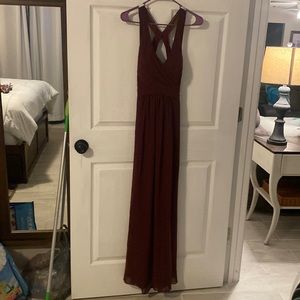 Maroon Formal Gown. Size 4. From #Levkoff. Built in bra.